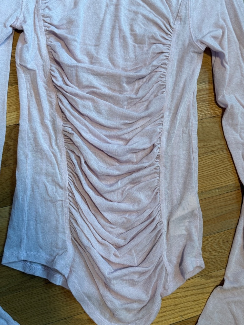 NWOT Free People semi-sheet ruched top - Picture 4 of 4